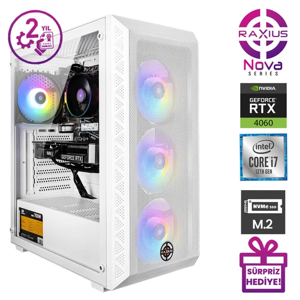 RaXius Nova G2 i7 4060-27F03 i7-12700F 16GB 2TBSSD RTX4060 FreeDOS Gaming Masaüstü Bilgisayar - 2