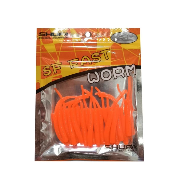 Shufa SF Fast Worm 5.1cm Lrf Silikon Yem - Resim 2