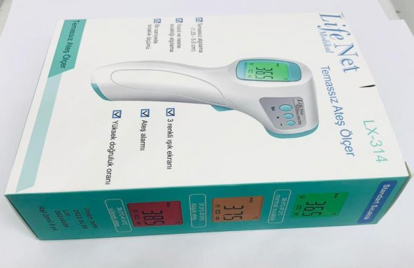 Temassız Ateş Ölçer Kızıl Ötesi Vücut ve Alından Termometre Life Net Medikal LX-314 - 12