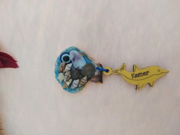 Magnet Deniz Kabuklu Yunus Balık Figürlü Kemer Yazılı Buzdolabı Süsü