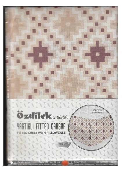Özdilek Fitted Lastikli Tek Kişilik Çarşaf Seti (100x200)-Canvas Mürdüm