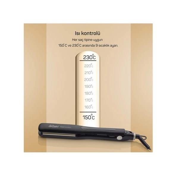 Arzum AR5080 Prostyle Gold İnce Saç Düzleştirici - 4