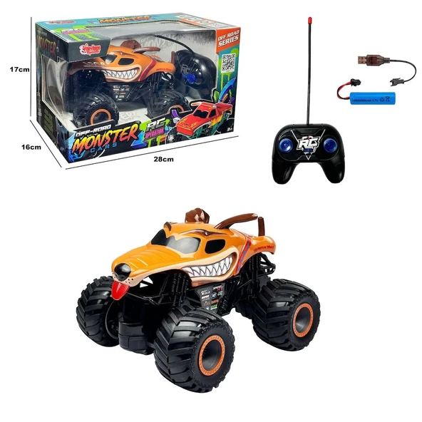 4x4 Uzaktan Kumandalı Monster Jeep Şarjlı Tam Fonksiyonlu - 2