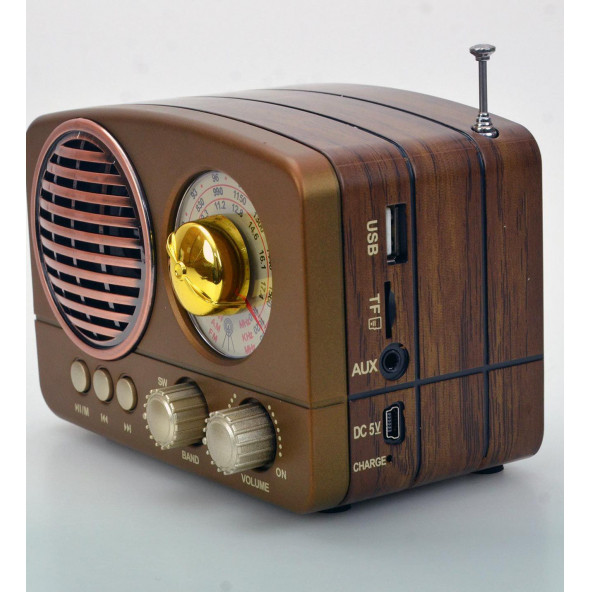 Meier M-161BT Bluetooth Radyo Müzik Kutusu MP3 14 Cm-kahverengi - 2