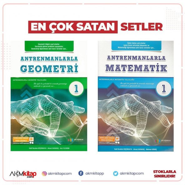 Antrenmanlarla Matematik 1 ve Geometri 1 Seti 2 Kitap
