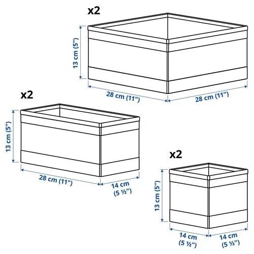 SUMUHOME SKUBB HURÇ KUTU SETİ KOYU GRİ 6 PARÇA - 4