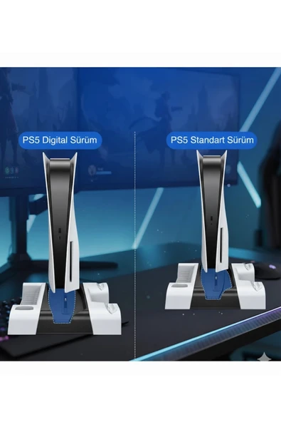Hepu TP5-1511 PS5 Şarj ve Soğutucu Stand | DualSense Uyumlu Hızlı Şarj İstasyonu - 9