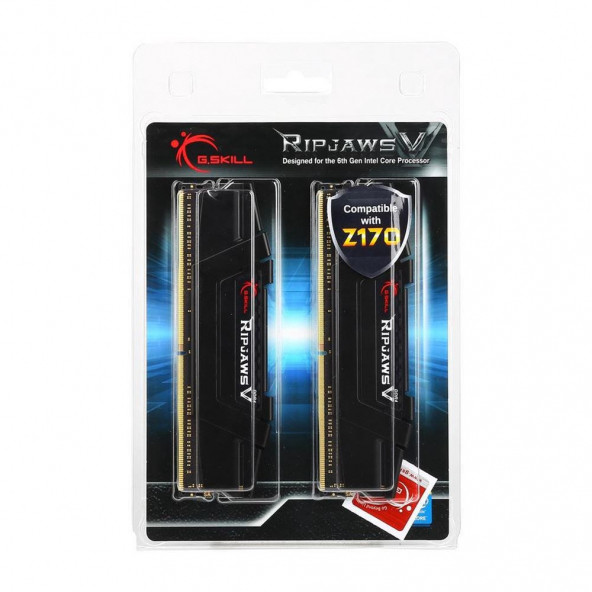 G.Skill RipjawsV 16GB (2x8GB) 3200Mhz DDR4 Soğutuculu CL16 F4-3200C16D-16GVKB Siyah Pc Ram - 2