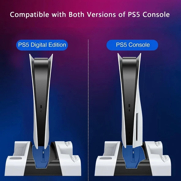 Hepu TP5-1511 PS5 Şarj ve Soğutucu Stand | DualSense Uyumlu Hızlı Şarj İstasyonu - 4