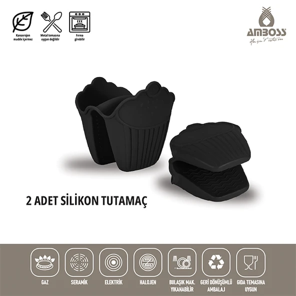 Amboss 7 Parça Copper Döküm Set (Siyah) - 6