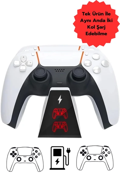 Hepu TP5-0518B Joystick Şarj Standı Dualsense Göstergeli Şarj İstasyonu - 5