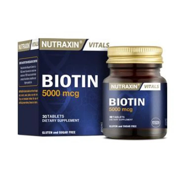 Nutraxin Biotin 5000 mcg 30 tablet  8680512628613