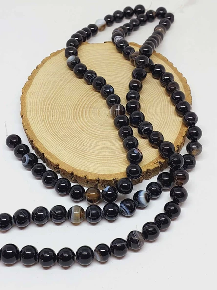 Akik Taşı Dizi 12mm (53386) - Resim 3