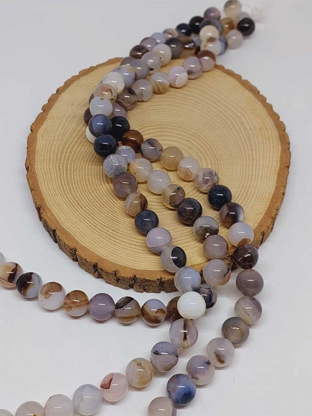 Akik Taşı Dizi 12mm (53384) - Resim 3