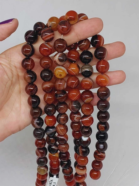 Akik Taşı Dizi 12mm (53382) ürün görseli 1