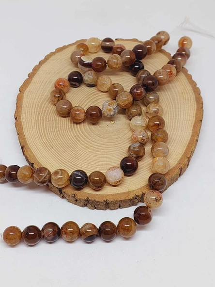 Akik Taşı Dizi 12mm (53378) - Resim 3