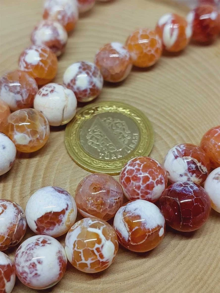 Akik Taşı Dizi 12mm (53372) - Resim 2