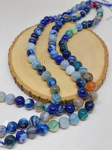 Akik Taşı Dizi 12mm (53360) - Resim 3