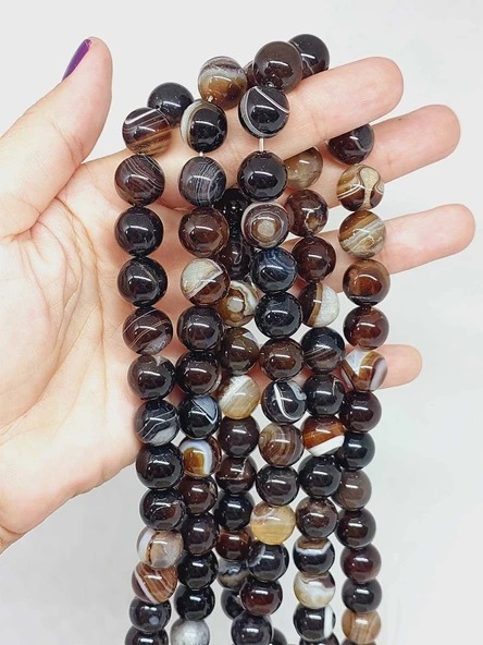 Akik Taşı Dizi 12mm (53366) ürün görseli 1