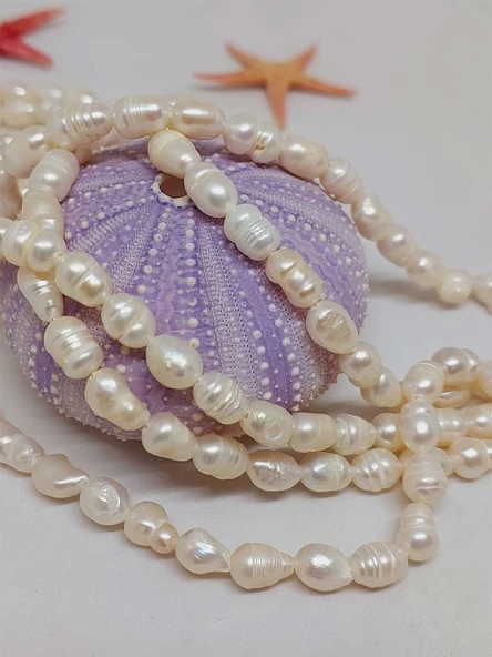 İnci Dizi Beyaz 5*8mm (53342) - Resim 5