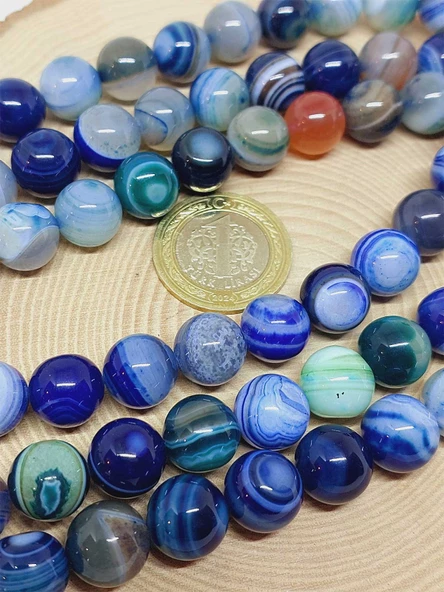 Akik Taşı Dizi 12mm (53360) - Resim 2