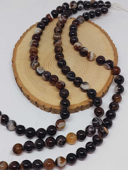 Akik Taşı Dizi 12mm (53366) - Resim 3