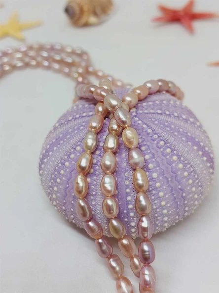 İnci Dizi Pembe Royal Quality 4*6mm (53338) - Resim 5