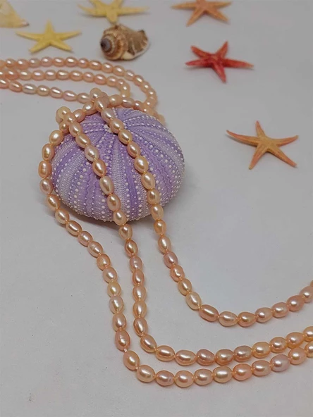 İnci Dizi Pembe Royal Quality 5*6mm (53340) - Resim 2