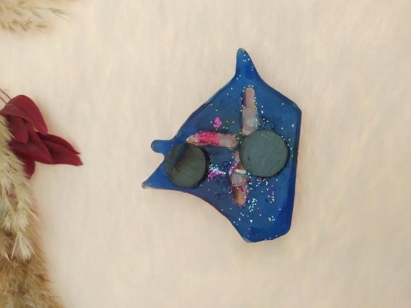 Epoksi Yelkenli  Magnet Deniz Kabuklu Kemer Yazılı Buzdolabı Süsü - 3