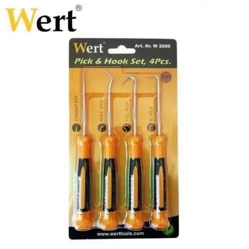 WERT 2690 Delici Biz İğnesi ve Kanca Seti 4 parça Açılı Tam Kanca - 5