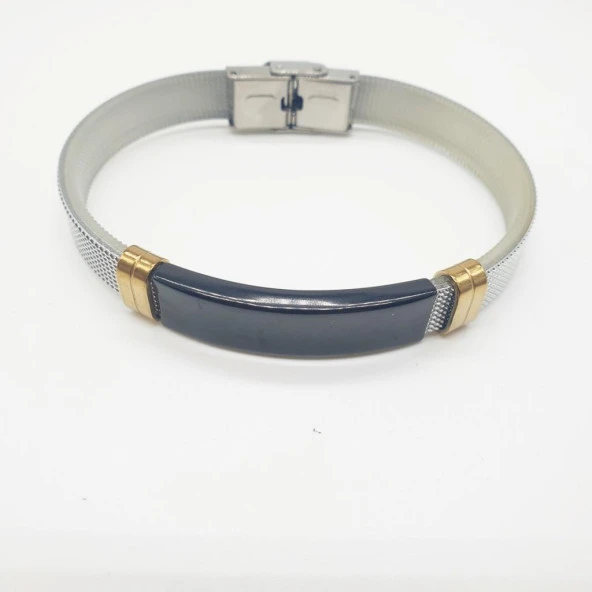 Gümüş Renk Erkek Bileklik - 6