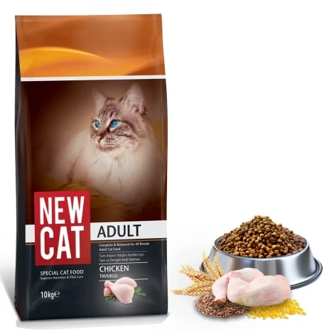 NewCat Tavuklu Yetişkin Kedi Maması 10 KG