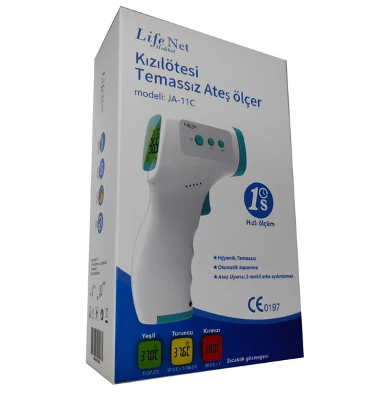 Temassız Ateş Ölçer Kızıl Ötesi Vücut ve Alından Termometre 11c - 3
