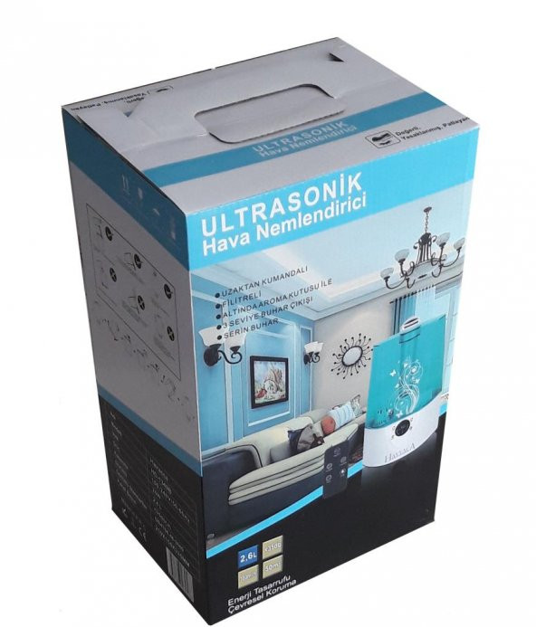 HavvacA Ultrasonik Soğuk Buhar Makinesi Şeffaf (Uzaktan Kumandalı1349 B) - 2