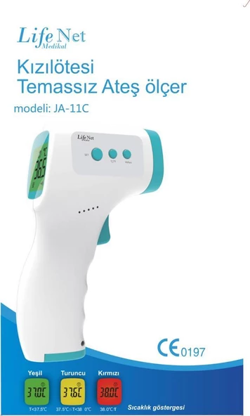 Temassız Ateş Ölçer Kızıl Ötesi Vücut ve Alından Termometre 11c - 6