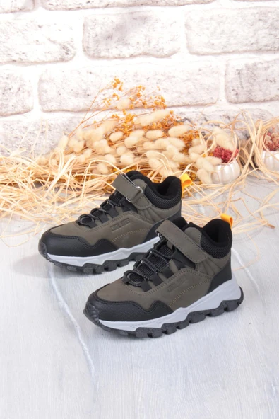 Fort Cool Doruk Haki Rahat Kaymaz Taban Erkek Çocuk Bot - Resim 4