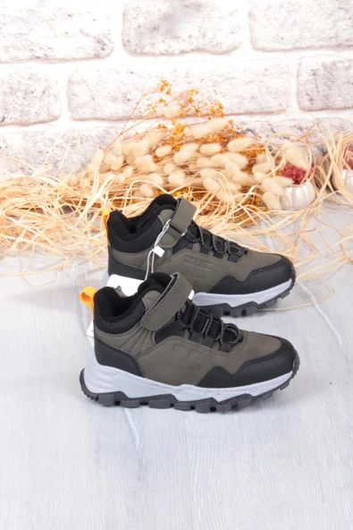 Fort Cool Doruk Haki Rahat Kaymaz Taban Erkek Çocuk Bot - Resim 2