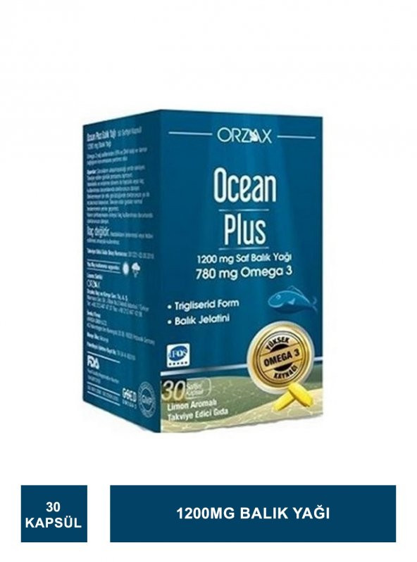 Ocean Plus 1200mg Balık Yağı30 Kapsül