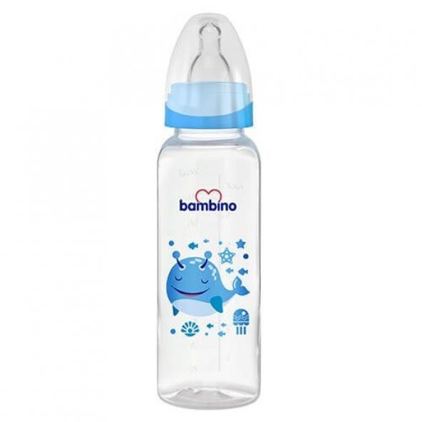 Bambino Klasik PP Biberon 0-6 Ay 250 ml ( B019 )Mavi Mavi