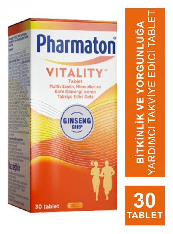 Pharmaton Vitality Multivitamin 30 Tablet - Takviye Edici Gıda (S.K.T 06-2025)