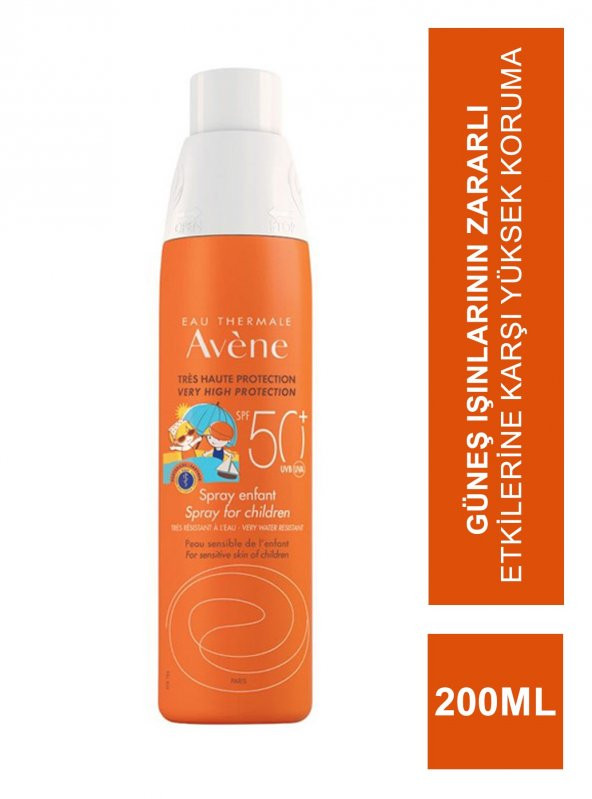 Avene Spf 50+ Spray Enfant 200 ml Çocuklar İçin Güneşten Korunma