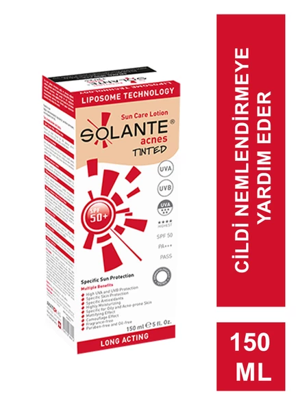 Solante Acnes Tinted Spf 50 Güneş Losyonu 150 ml