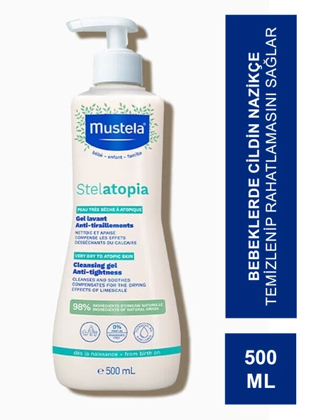 Mustela Stelatopia Cleansing Gel 500 ml Kuru Ciltler İçin Şampuan