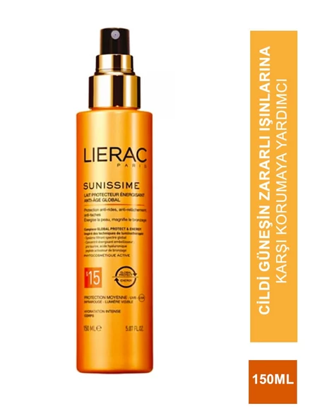 Lierac Sunissime SPF 15 Energizing Protective Milk  Güneş Sütü 150 ml