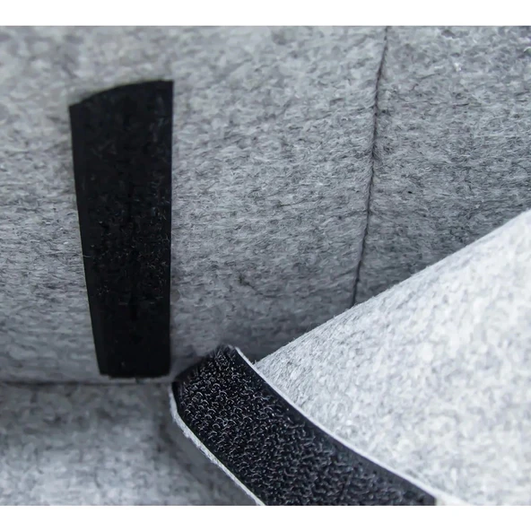 BabyJem Keçe Anne Bebek Bakım Çantası 772 Gri Çiçek - Resim 5