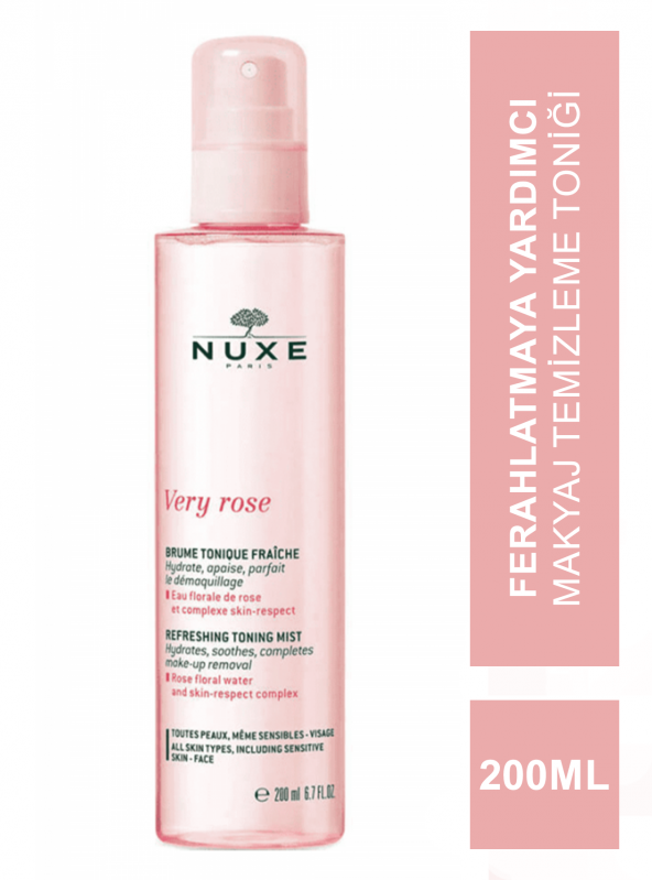 Nuxe Very Rose Refreshing Toning Mist Tazeleyici Ferahlatıcı Sprey Tonik200 ML