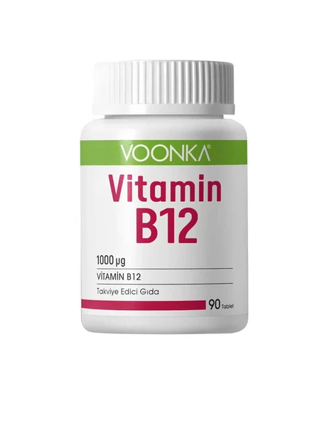 Voonka Vitamin B12 İçerikli Takviye Edici Gıda 90 Tablet