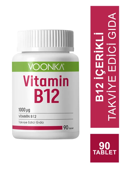 Voonka Vitamin B12 İçerikli Takviye Edici Gıda 90 Tablet