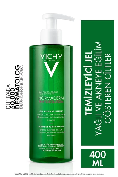 Vichy Normaderm Phytosolution Temizleyici Jel Yağlı/Akneye Eğilim Gösteren Ciltler Salisilik Asit400 ML