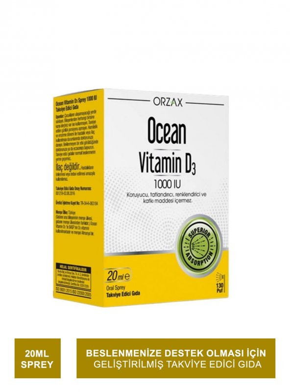 Ocean Vitamin D3 1000 IU20 ML Sprey
